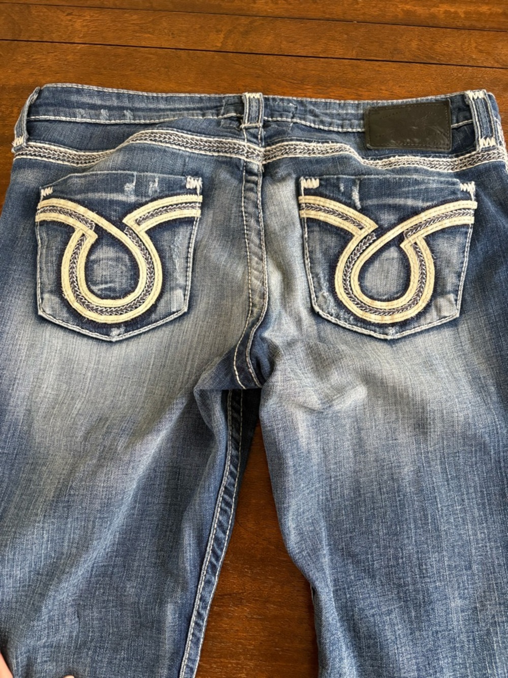 Big Star LIV Women Bootcut Jeans Low Rise Blue Distressed Denim 33XL (34Wx33L) - Picture 5 of 14